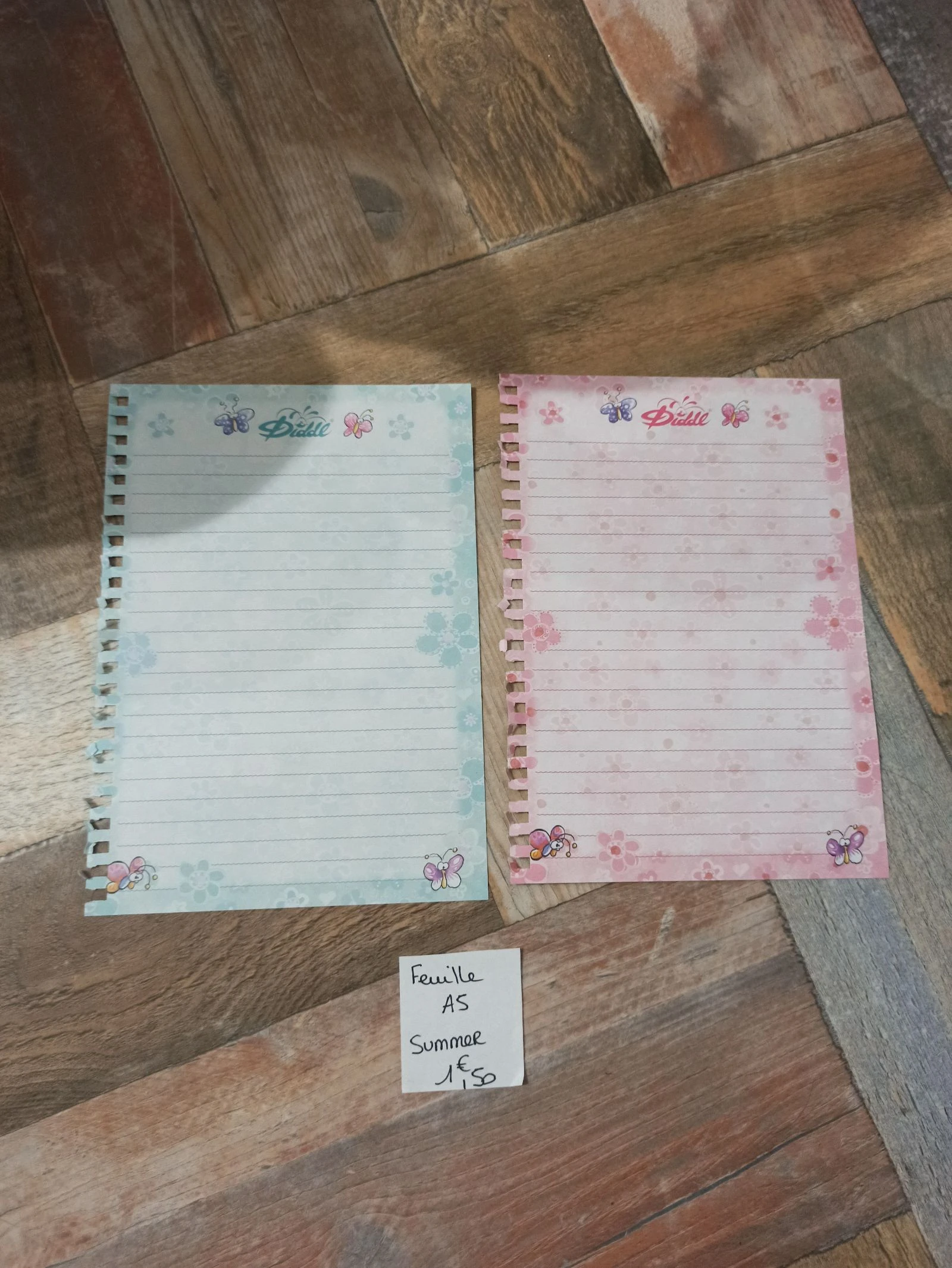Feuille Diddl A5 carnet spirales édition summer 1,50e 